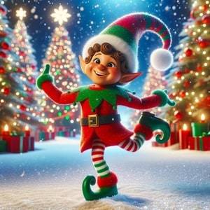 Desenhos de Elfo de Natal para colorir