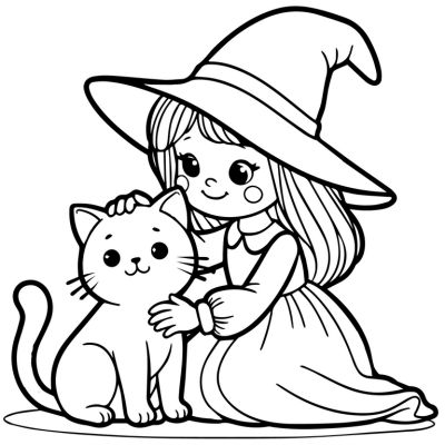 A bruxa e seu gato