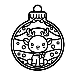 Bola de Natal com uma rena