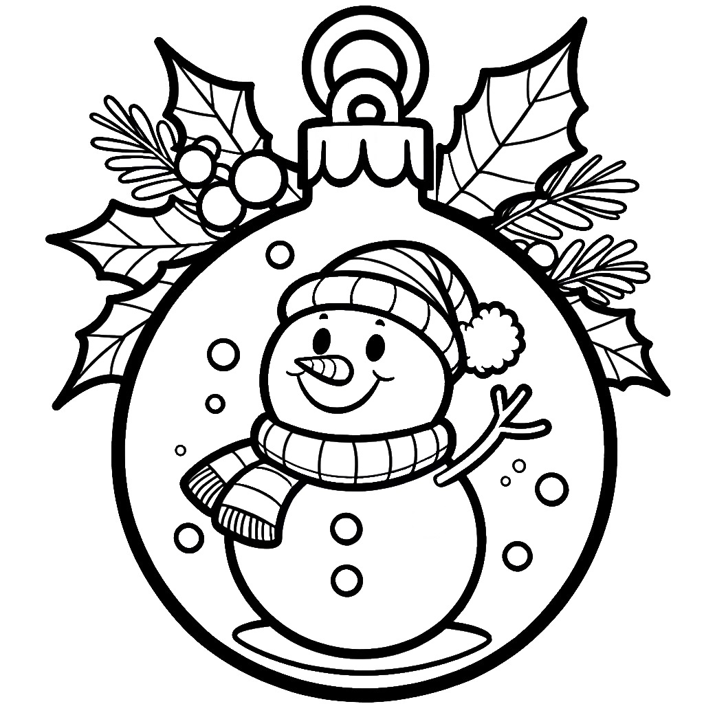 Bola de Natal do boneco de neve