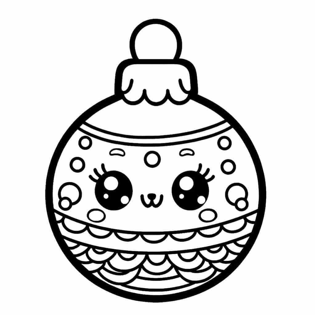 Bola de Natal kawaii
