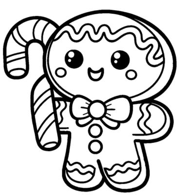 Boneco de gengibre kawaii
