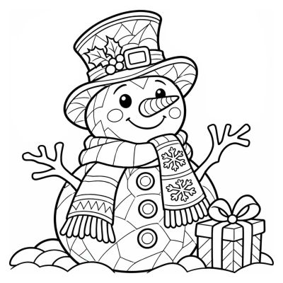 Boneco de neve estilizado