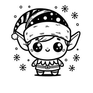 Duende de Natal kawaii fácil