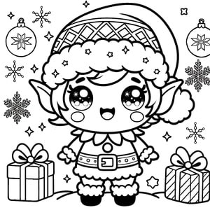 Duende de Natal kawaii