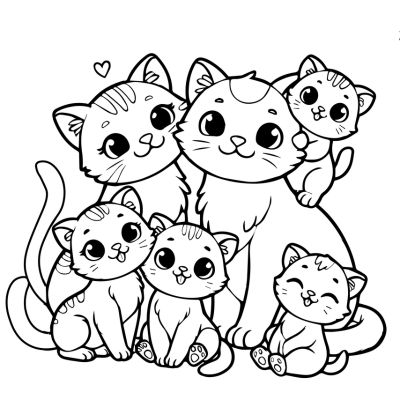 Família de gatos