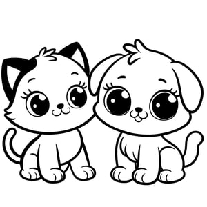 Gatinho e filhote