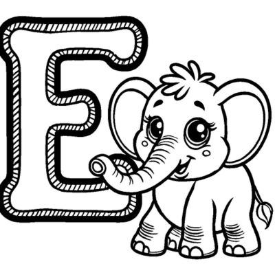Letra E e o elefante
